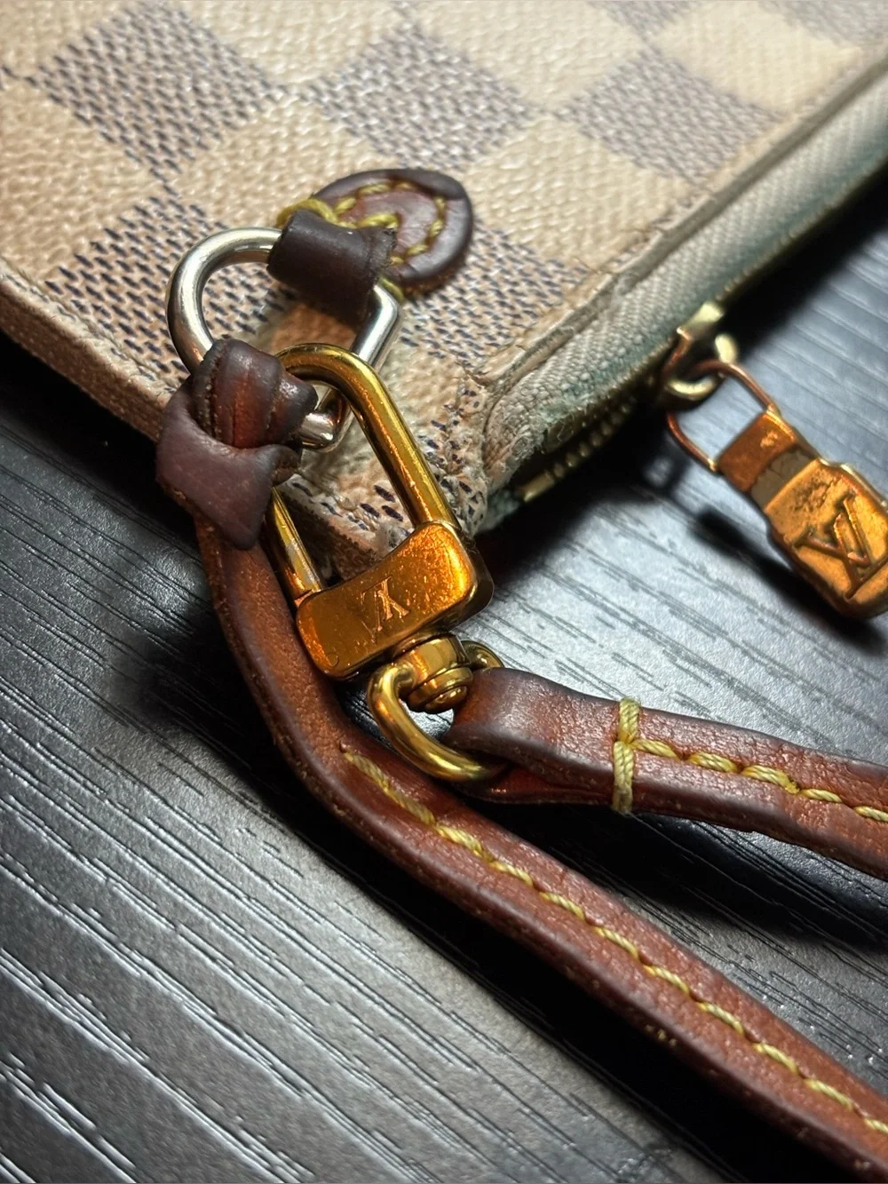 Authentic Louis Vuitton Neverfull Pochette MM/GM Pouch – Damier Azur Canvas